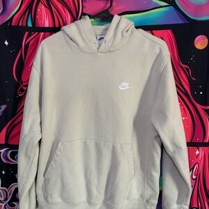 Nike Men's Cream white Hoodie